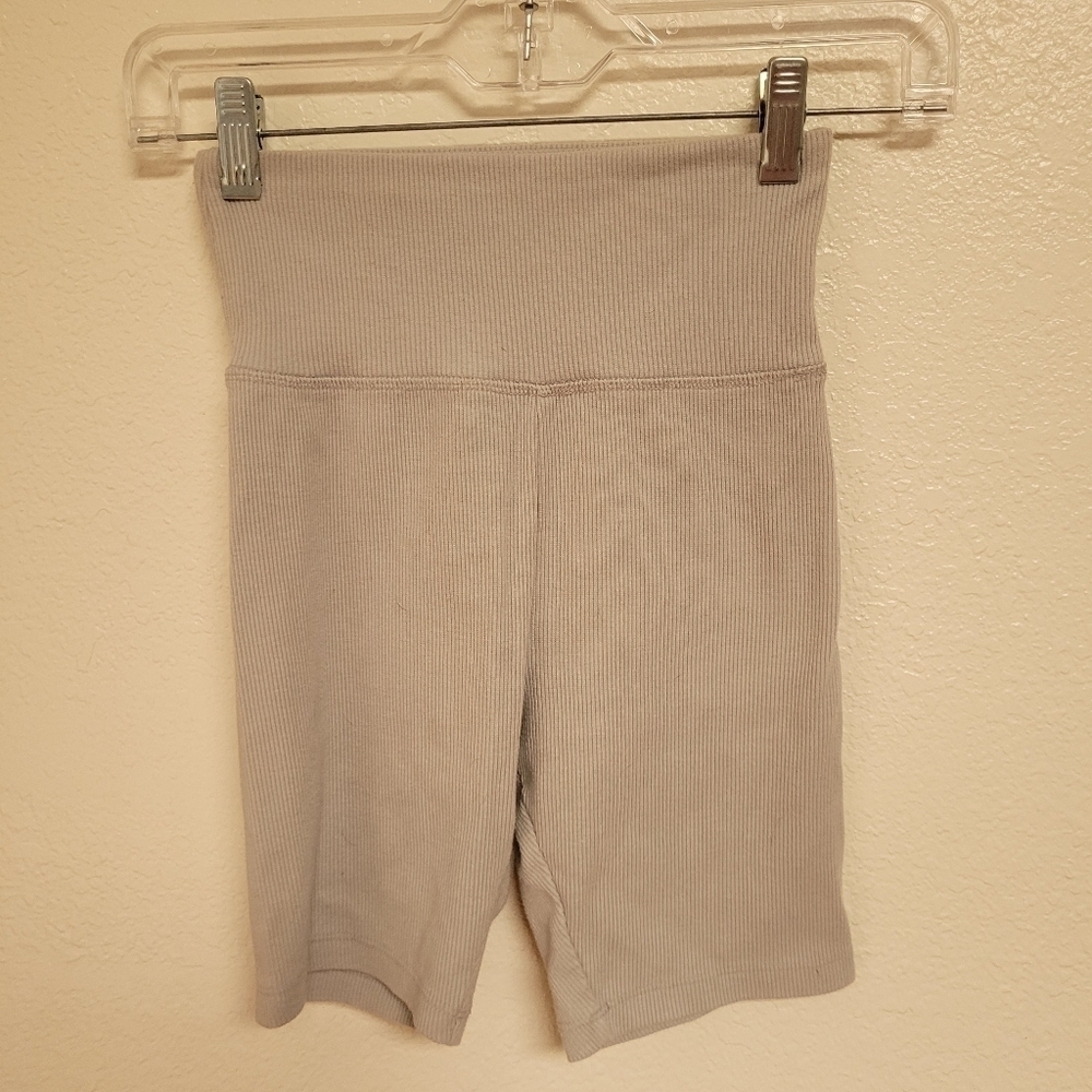 Forever 21 Grey Ribbed Bike Shorts